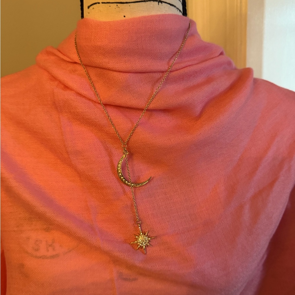 Women’s star and moon necklace 18-20”